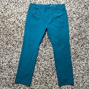 G/FORE Golf Pants Turquoise Blue Tour 5 Pocket G4MS23B50 Men’s Size 38 x 32